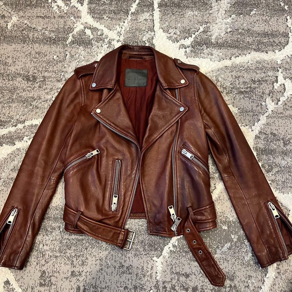 ♥️ All Saints Balfern Leather Jacket